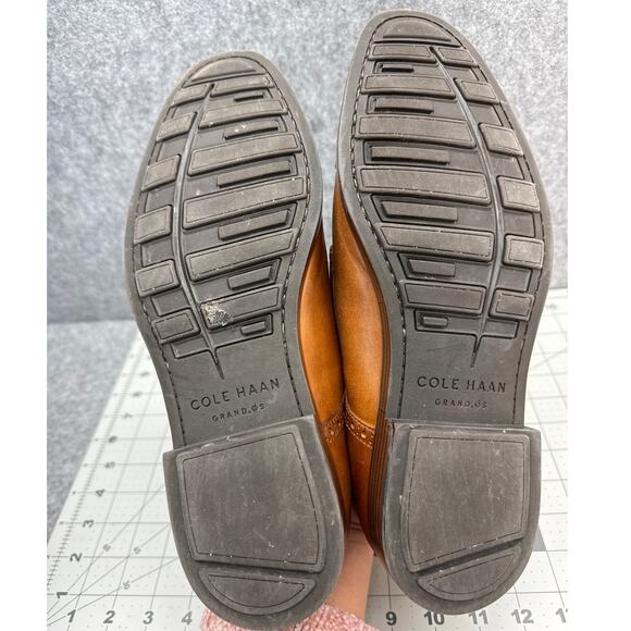 Cole Haan Jefferson Grand British Tan Leather Monk Strap Dress Shoe Men 7.5